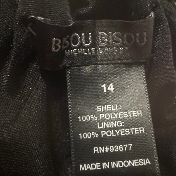 Bisou Bisou Black Chiffon Layered Skirt Sz. 14 - Picture 4 of 4